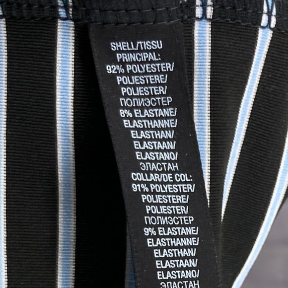 RLX Ralph Lauren Men's Large L Black Blue Striped Performance Golf Polo Shirt - Picture 5 of 5